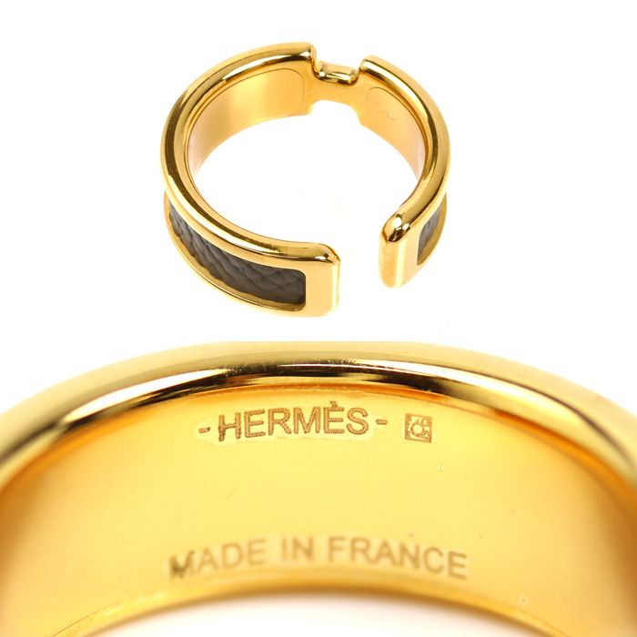 Hermes Leather Olympe GM Earrings — view 4