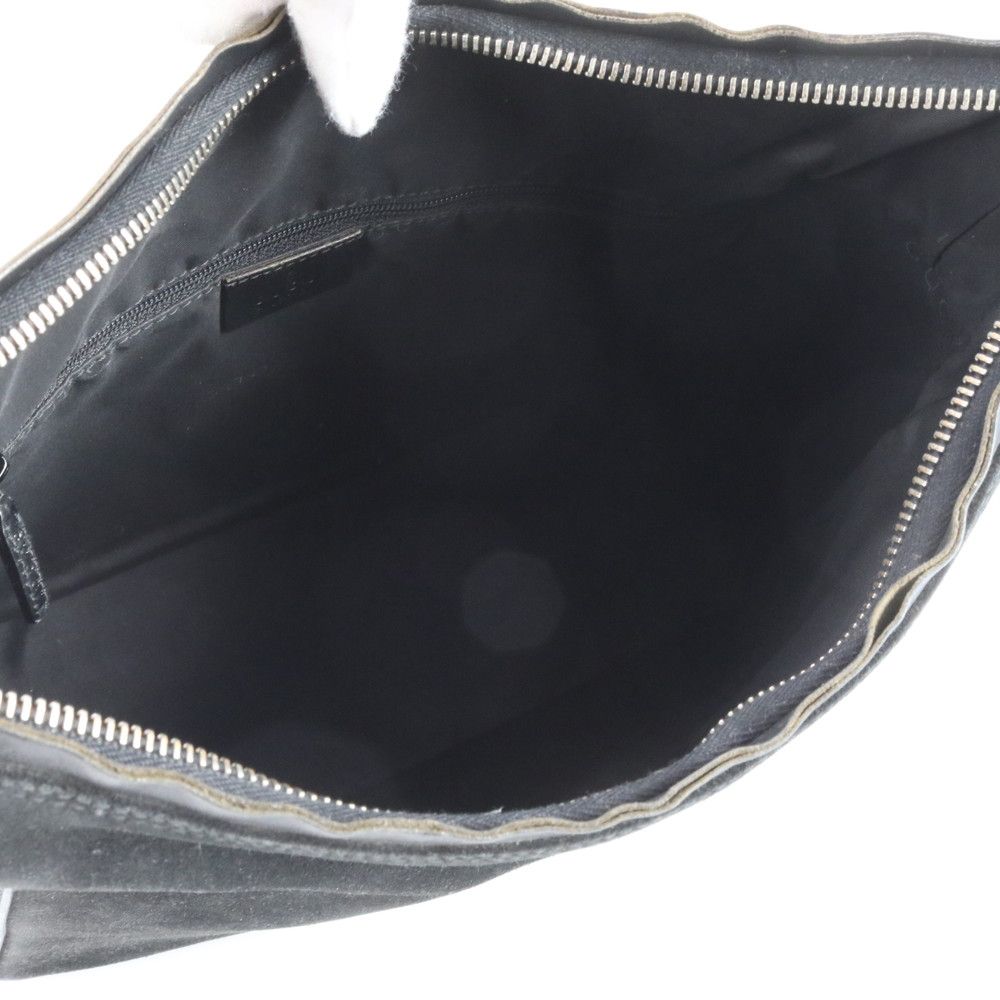 Gucci Suede 001 Leather Shoulder Bag Hand Black — view 8