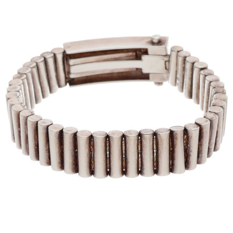 Bottega Veneta Dalmatian Stone Silver Bracelet XS — view 2