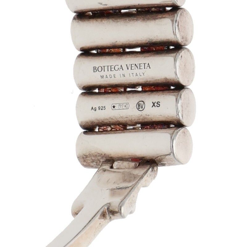 Bottega Veneta Dalmatian Stone Silver Bracelet XS — view 3
