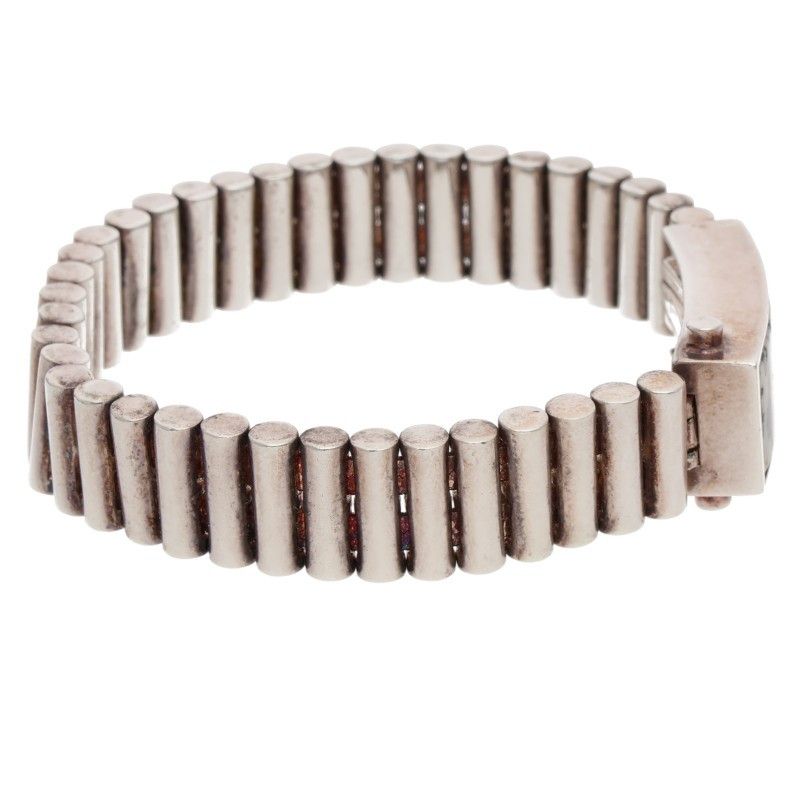 Bottega Veneta Dalmatian Stone Silver Bracelet XS — view 4