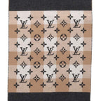 Louis Vuitton Wool Cashmere Blend Monogram Check Scarf — view 2