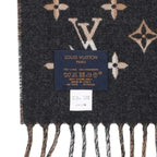 Louis Vuitton Wool Cashmere Blend Monogram Check Scarf — view 3