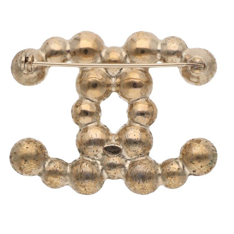 Chanel CC Logo Faux Pearl Brooch — view 2