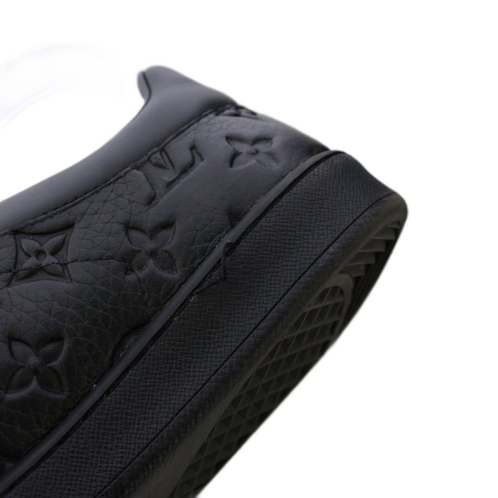 Louis Vuitton Luxembourg Line Monogram Eclipse Sneakers Shoes Leather 7 Black YT — view 8