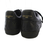 Louis Vuitton Luxembourg Line Monogram Eclipse Sneakers Shoes Leather 7 Black YT — view 4