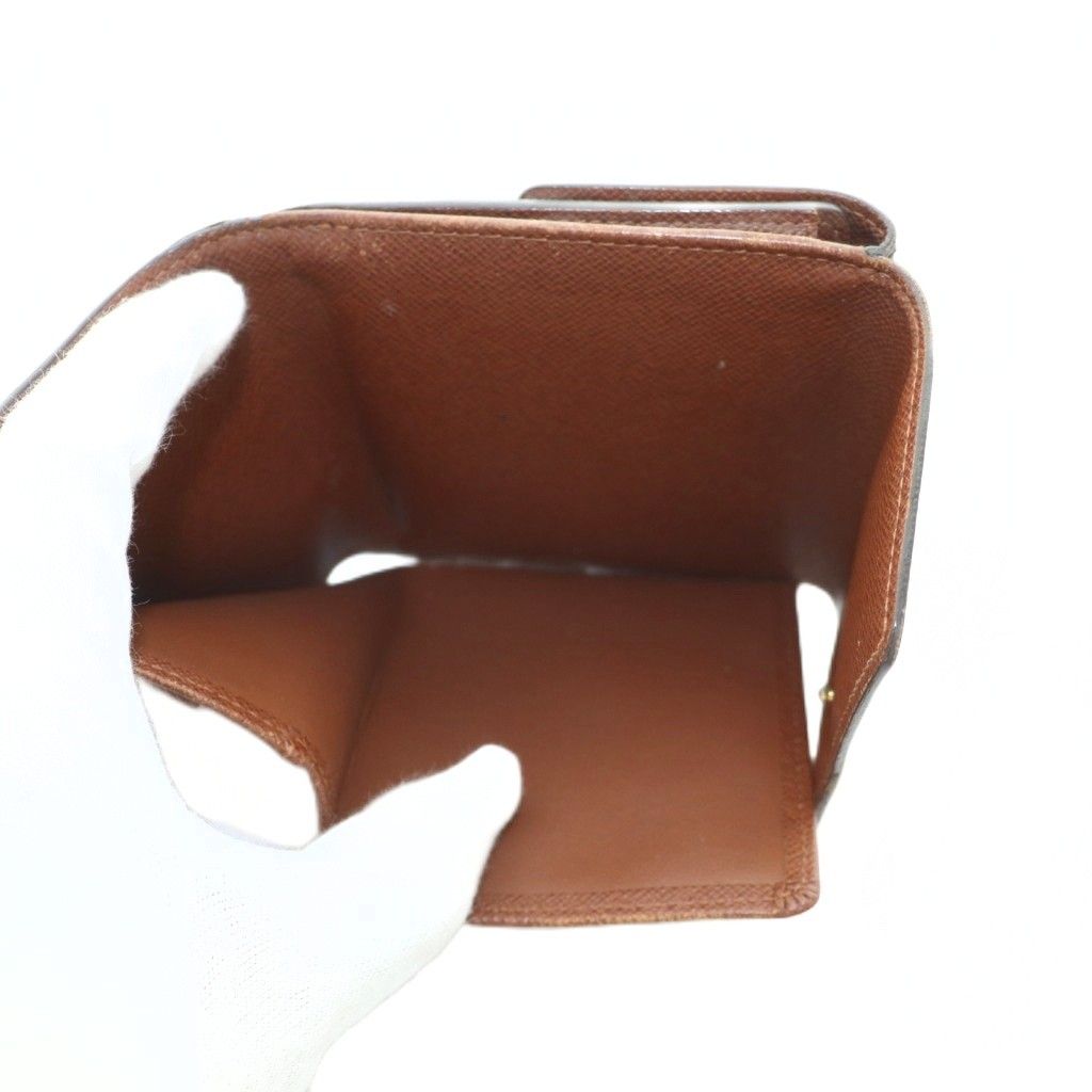 Louis Vuitton Portefeuille Elise Wallet Bifold Coin Purse Monogram Pattern Brown — view 6