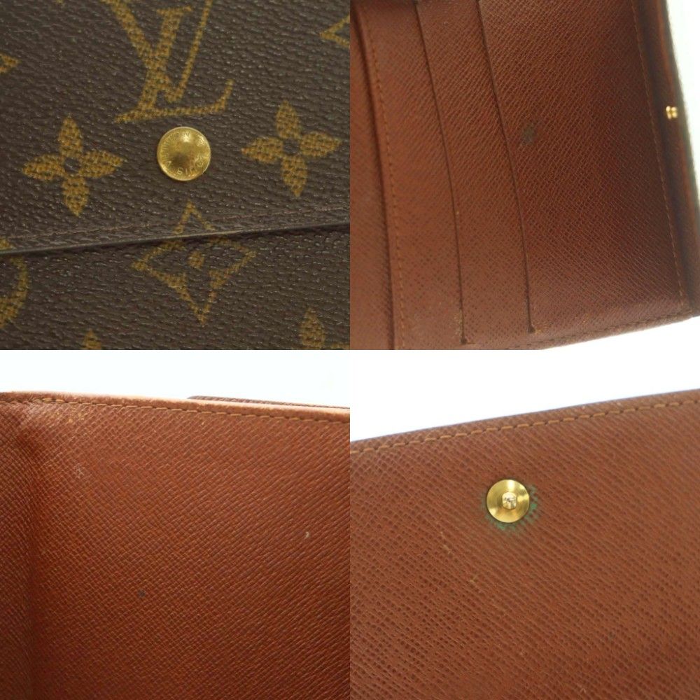 Louis Vuitton Portefeuille Elise Wallet Bifold Coin Purse Monogram Pattern Brown — view 9