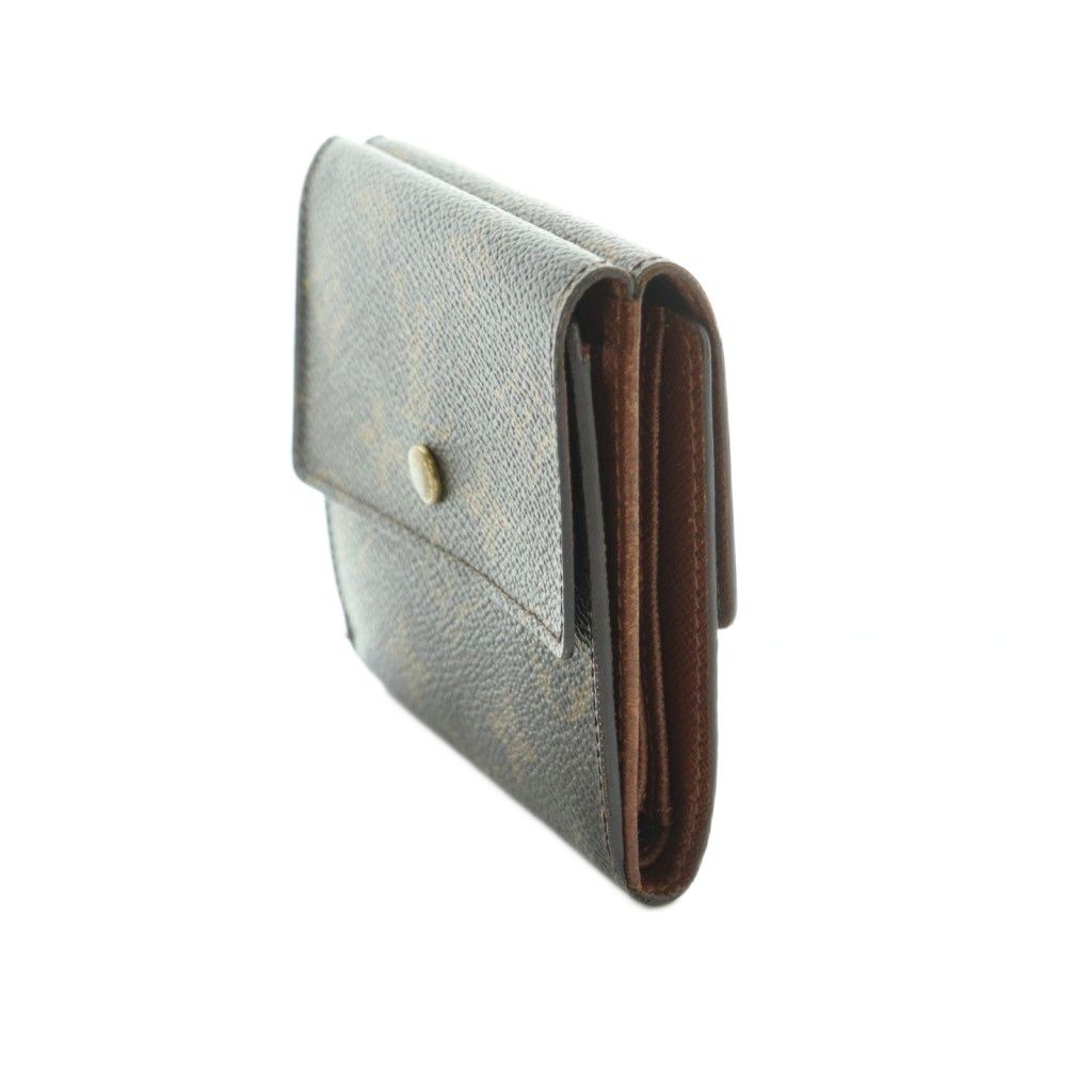 Louis Vuitton Portefeuille Elise Wallet Bifold Coin Purse Monogram Pattern Brown — view 3