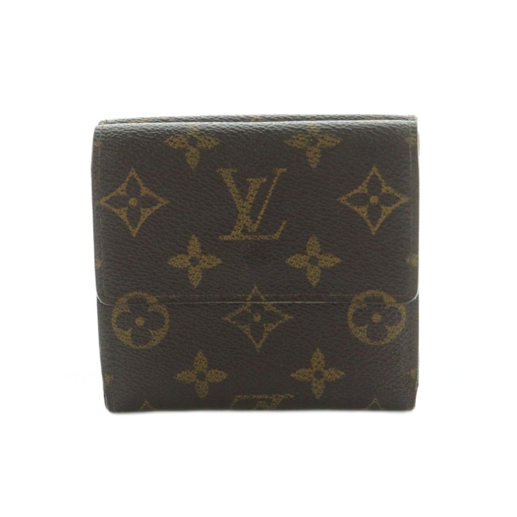 Louis Vuitton Portefeuille Elise Wallet Bifold Coin Purse Monogram Pattern Brown — view 2