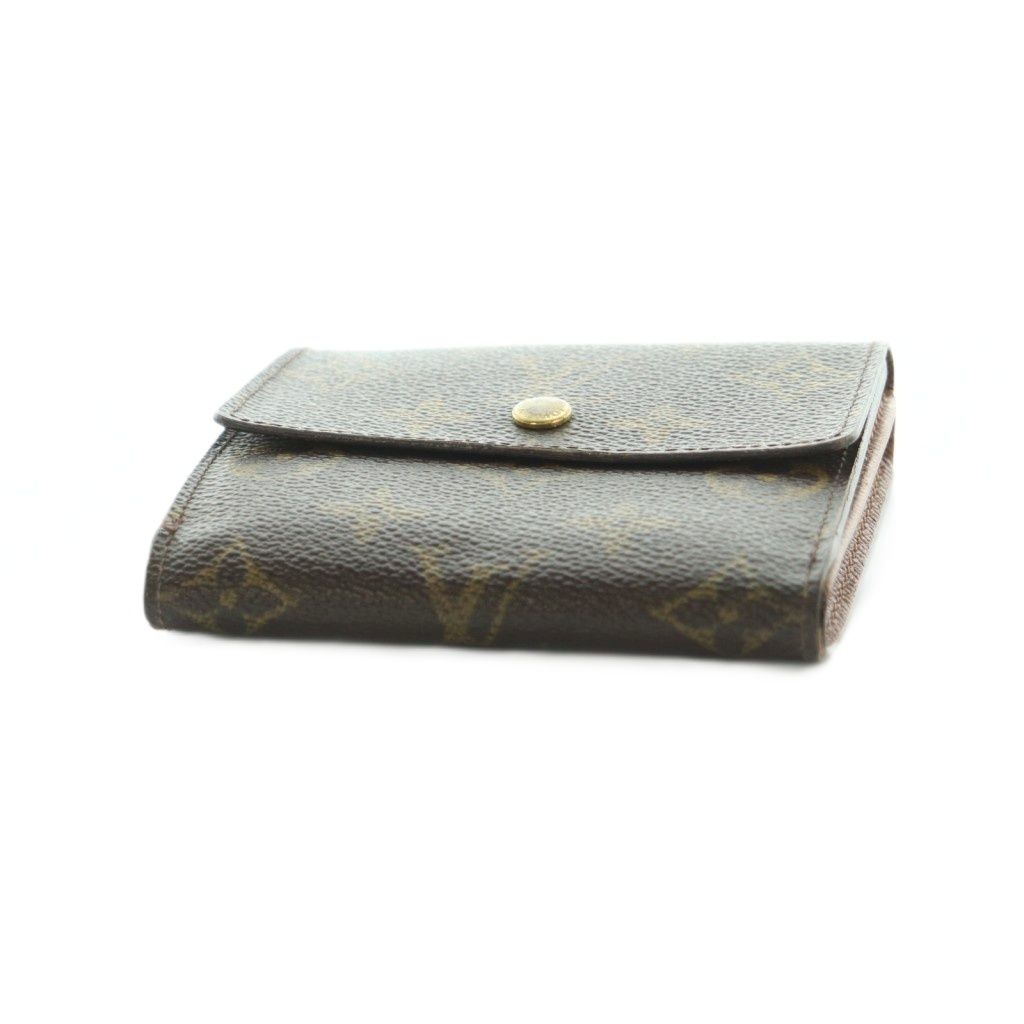 Louis Vuitton Portefeuille Elise Wallet Bifold Coin Purse Monogram Pattern Brown — view 4