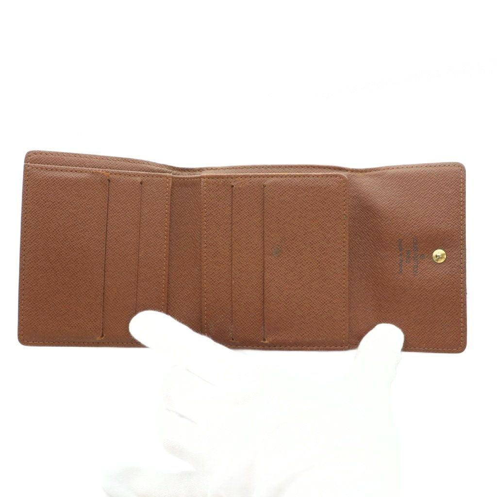 Louis Vuitton Portefeuille Elise Wallet Bifold Coin Purse Monogram Pattern Brown — view 5