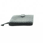 Bottega Veneta Intrecciato Wallet Bifold Coin Purse Leather Black — view 4