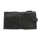 Bottega Veneta Intrecciato Wallet Bifold Coin Purse Leather Black — view 5