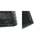 Bottega Veneta Intrecciato Wallet Bifold Coin Purse Leather Black — view 9