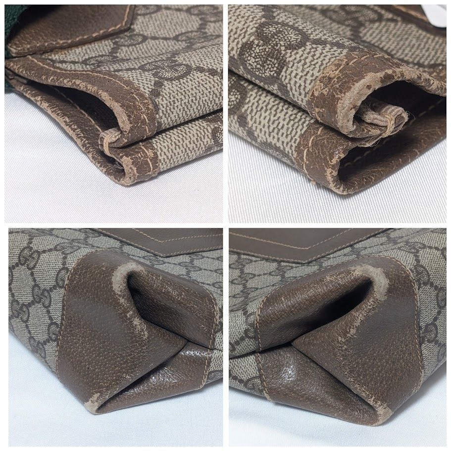 Gucci GG Supreme Sherry Line Leather Brown Tote Vintage — view 9