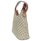 Gucci Shoulder Bag Hobo GG Supreme Canvas Leather Beige Brown Bag Daily Use — view 2