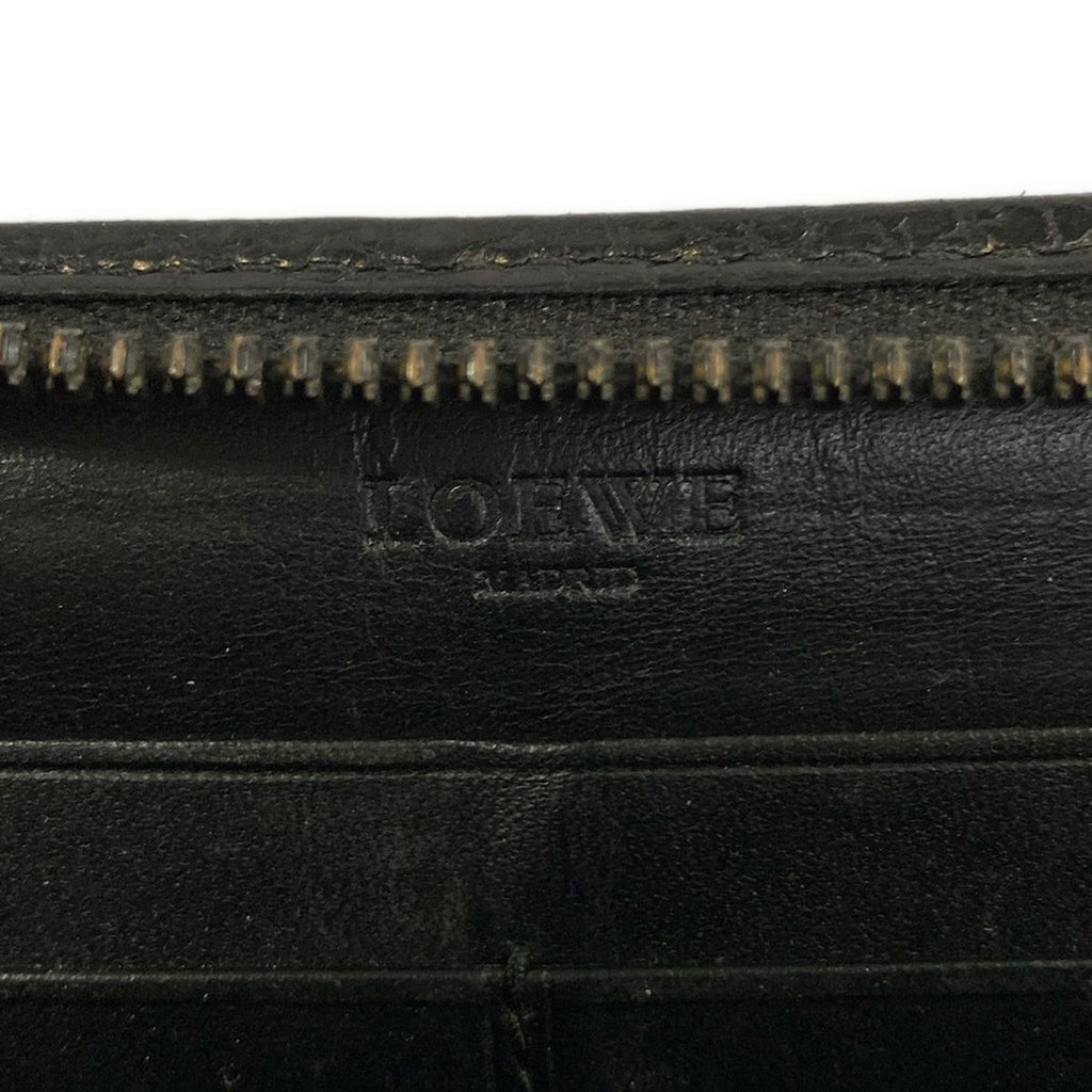Loewe Wallet Black Zip Around Leather — view 5