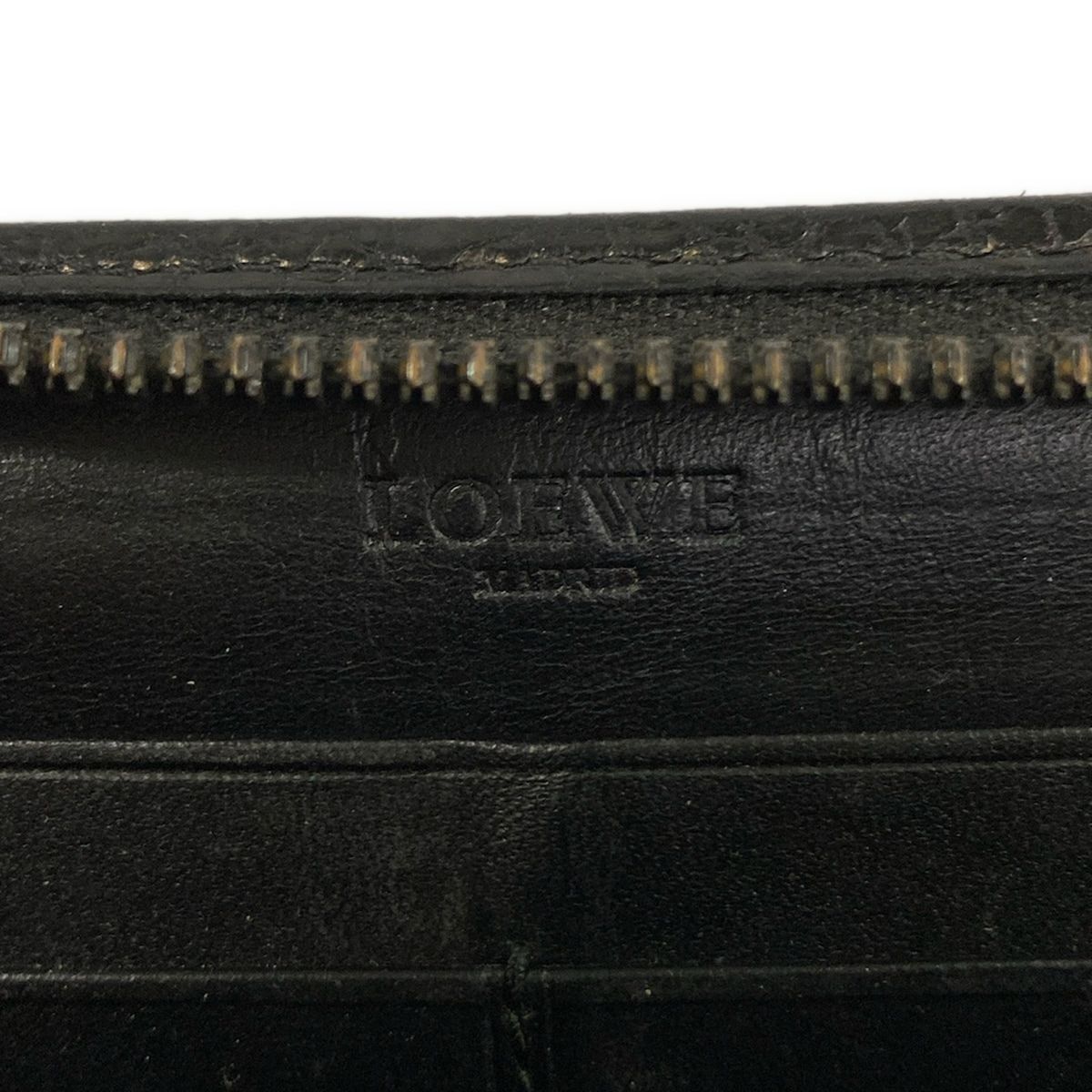 Loewe Wallet Black Zip Around Leather — view 5