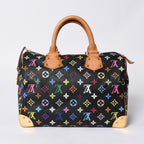 Louis Vuitton Speedy 30 Handbag Monogram Multicolor Black Gold Takashi Murakami — view 2
