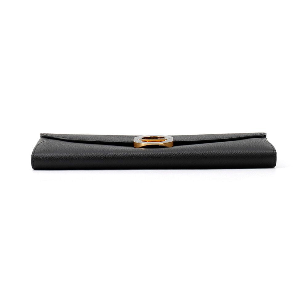 Hermes Wallet Chaine D'ancre to Go Black Gold Epsom — view 3