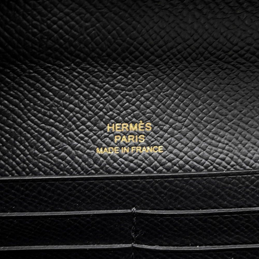 Hermes Wallet Chaine D'ancre to Go Black Gold Epsom — view 9