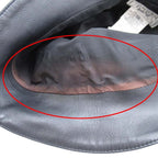 Hermes Lambskin Bucket Hat Short Brim Leather Hat 58 cm Black — view 7