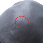 Hermes Lambskin Bucket Hat Short Brim Leather Hat 58 cm Black — view 8