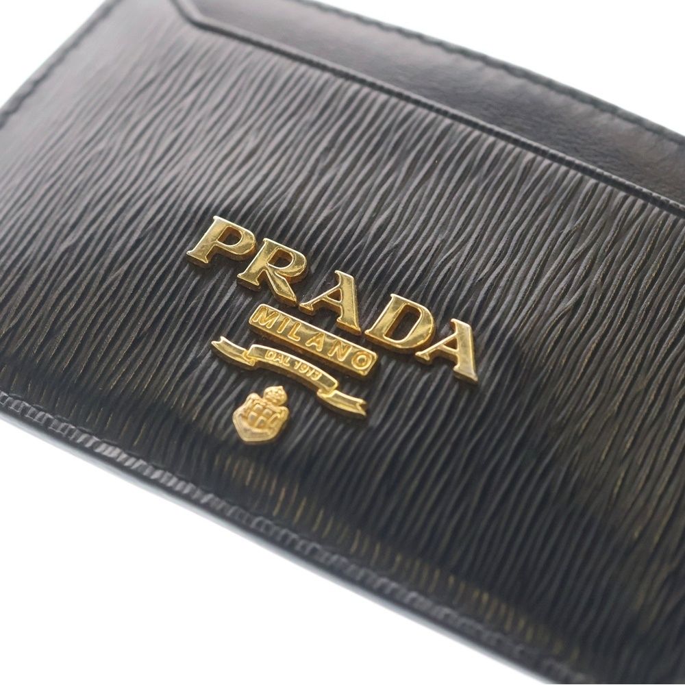 Prada Saffiano Leather Card Case Black — view 5