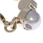 Gucci Interlocking Logo Rhinestone Pearl Bracelet White Gold — view 7