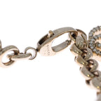 Gucci Interlocking Logo Rhinestone Pearl Bracelet White Gold — view 6