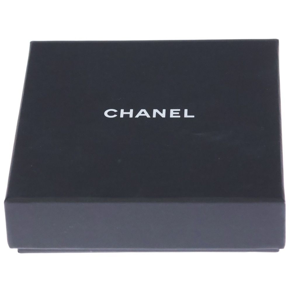 Chanel CC Logo Hoop Earrings Gold Black — view 6