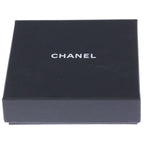 Chanel CC Logo Hoop Earrings Gold Black — view 6