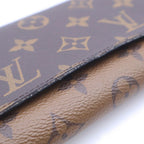 Louis Vuitton Monogram Reverse Portefeuille Emily Wallet Card Case Brown — view 5