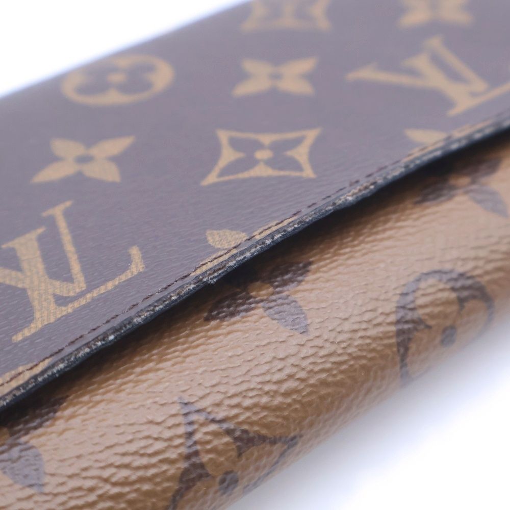 Louis Vuitton Monogram Reverse Portefeuille Emily Wallet Card Case Brown — view 5