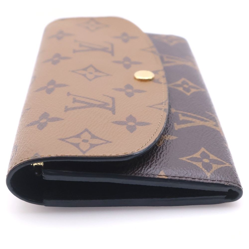 Louis Vuitton Monogram Reverse Portefeuille Emily Wallet Card Case Brown — view 3