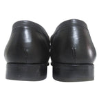 Hermes Constance H Logo Buckle Leather Loafers Shoes 39 Black Silver — view 3