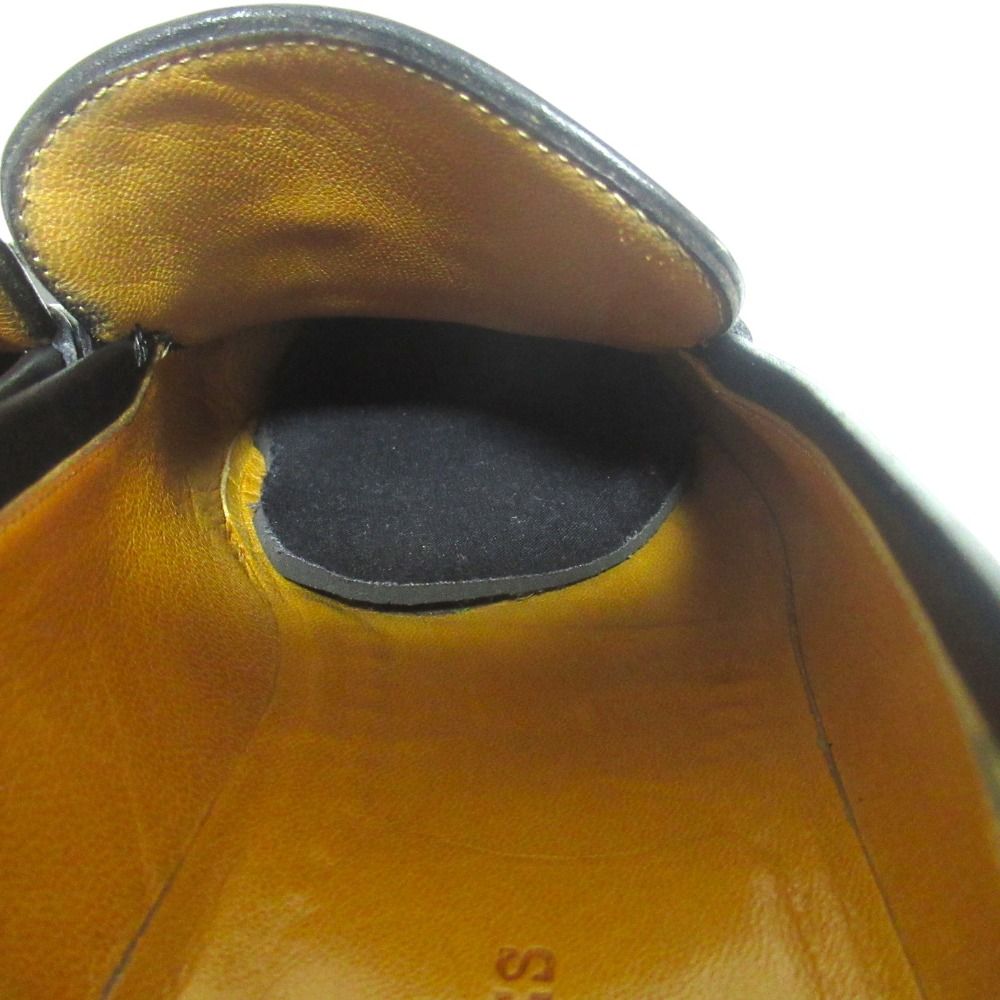 Hermes Constance H Logo Buckle Leather Loafers Shoes 39 Black Silver — view 7