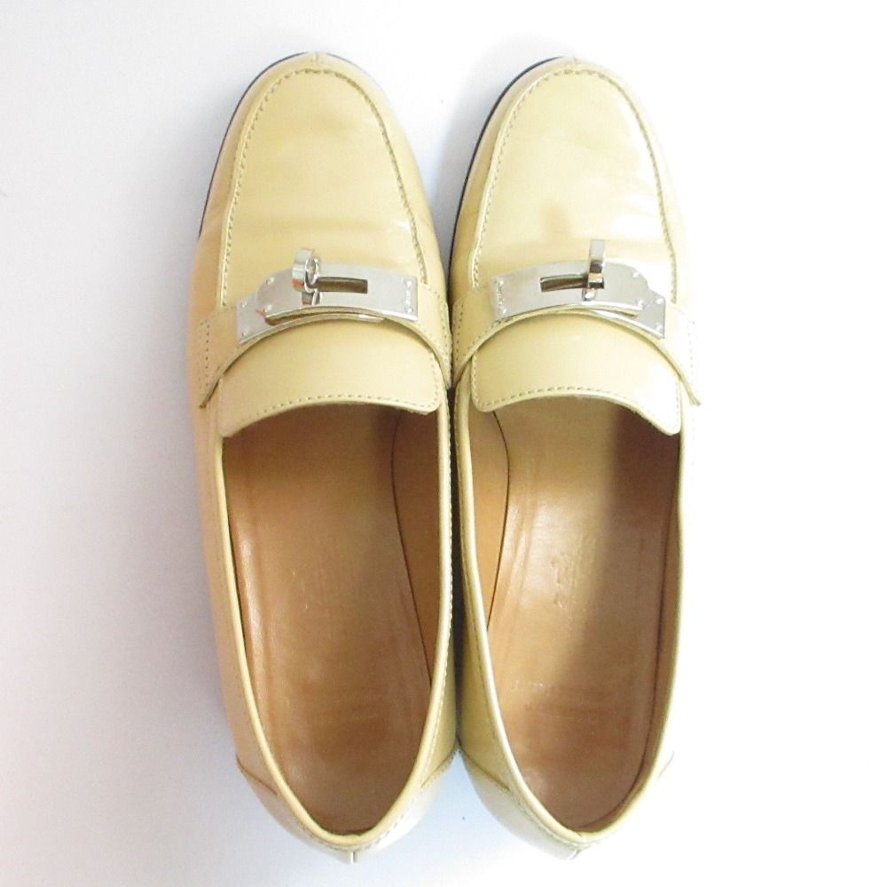 Hermes Destin Kelly Loafers Shoes 35 Beige — view 4