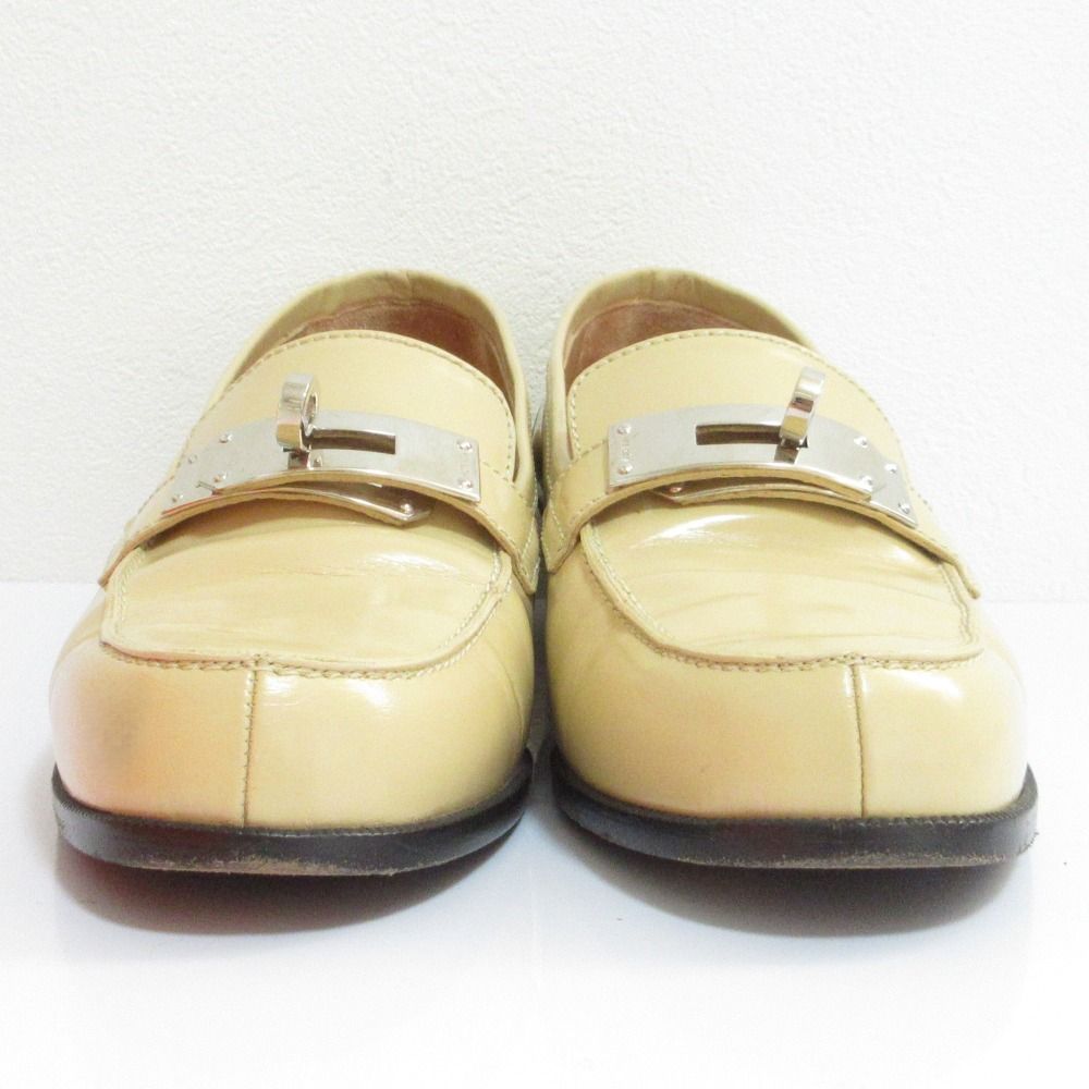 Hermes Destin Kelly Loafers Shoes 35 Beige — view 3