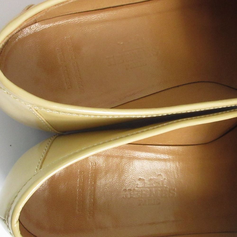 Hermes Destin Kelly Loafers Shoes 35 Beige — view 5