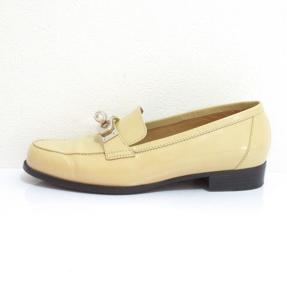 Hermes Destin Kelly Loafers Shoes 35 Beige — view 2
