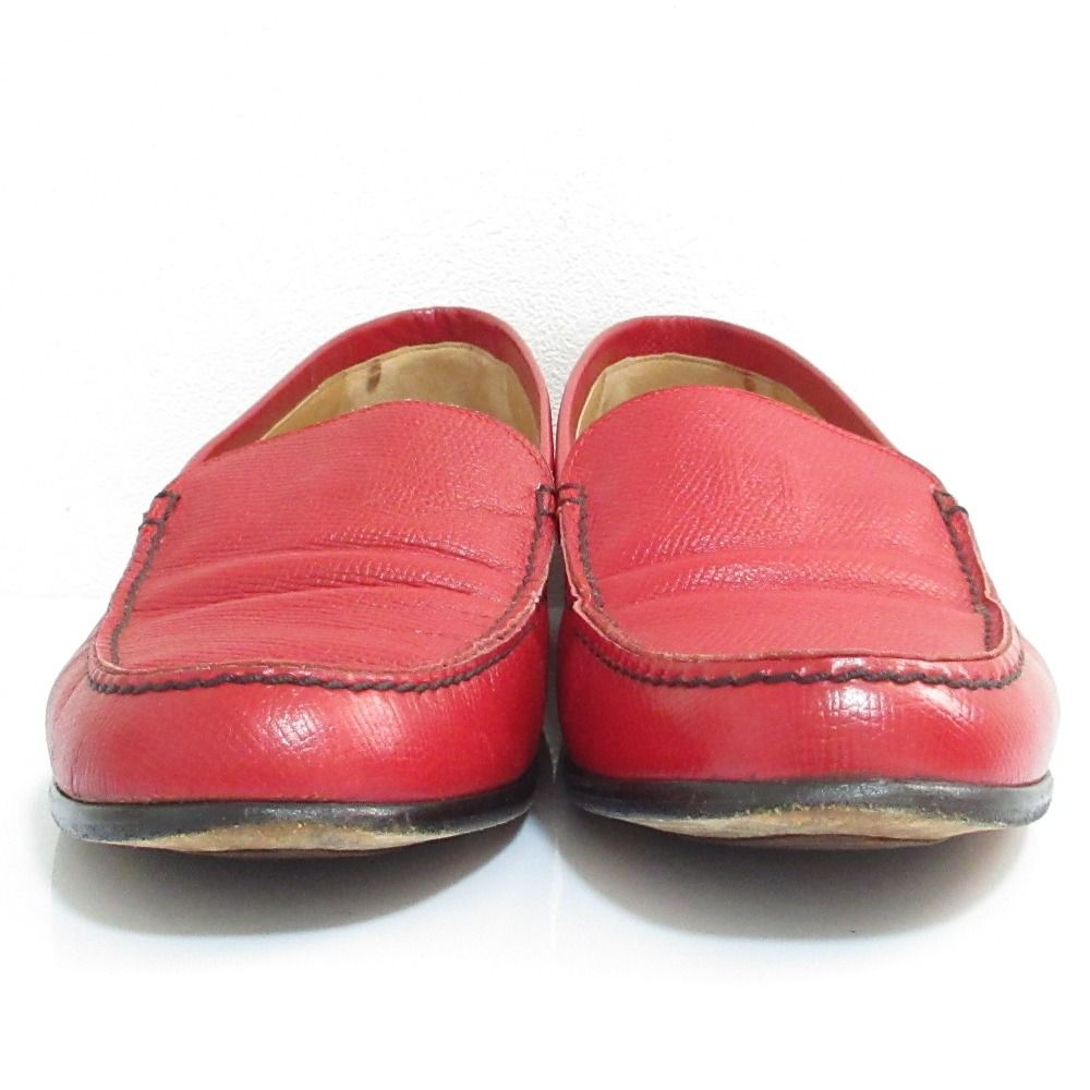 Hermes H Logo Loafers Shu Zu 36.5 Red — view 3