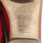Hermes H Logo Loafers Shu Zu 36.5 Red — view 8