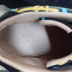Gucci Ghost Print Leather High Cut Sneakers Shoes 35.5 Black — view 9
