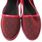 Dior Nicely-d J'adior Ribbon Strap Espadrilles Flat Shoes 37 Red — view 4