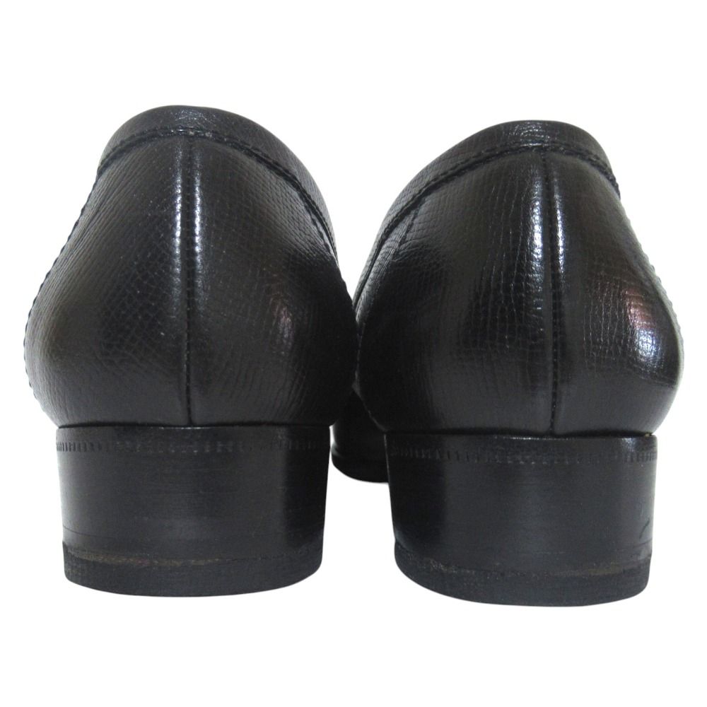 Hermes Kelly Loafers Shoes 35.5 Black Gold — view 3