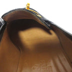 Hermes Kelly Loafers Shoes 35.5 Black Gold — view 7