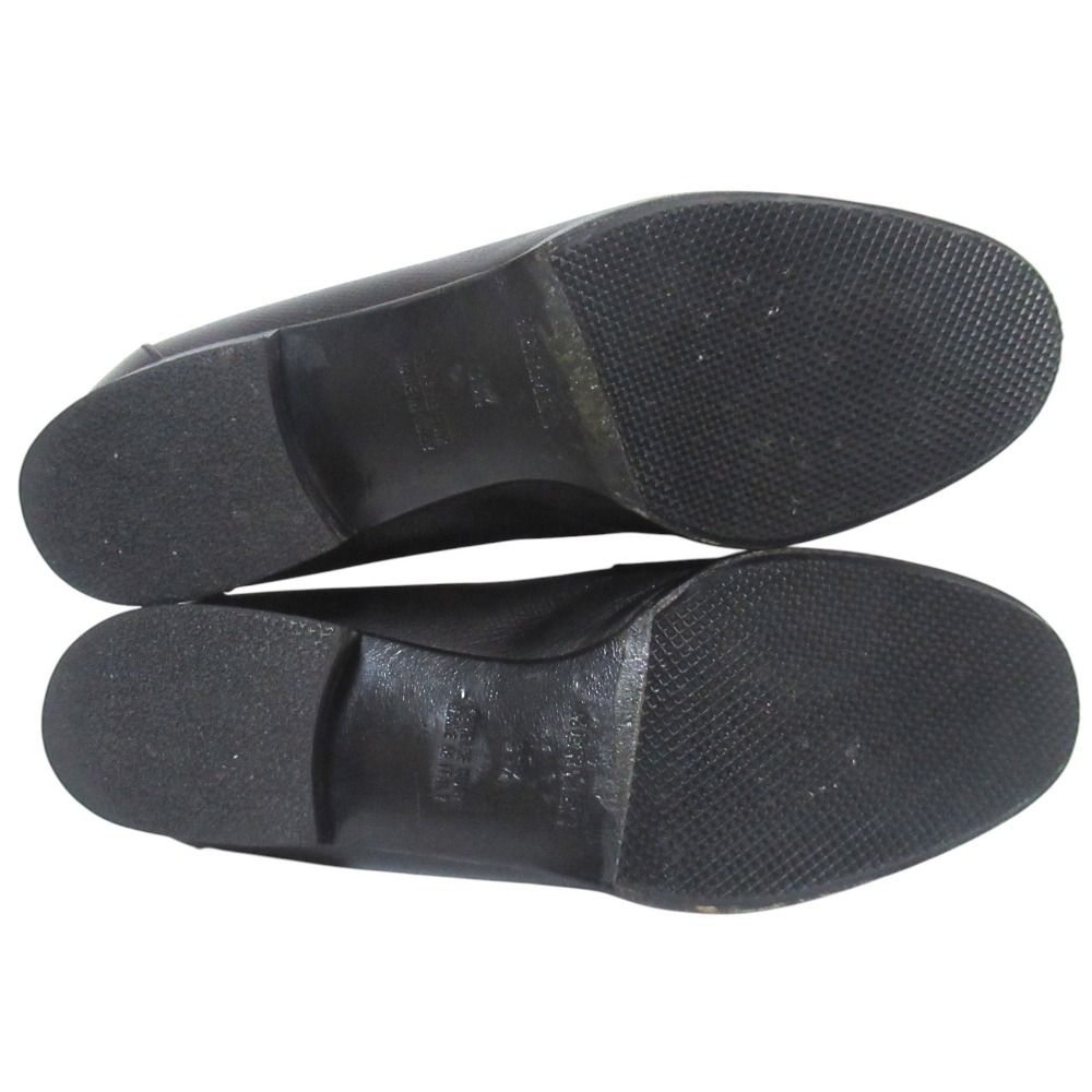 Hermes Kelly Loafers Shoes 35.5 Black Gold — view 8