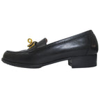 Hermes Kelly Loafers Shoes 35.5 Black Gold — view 2